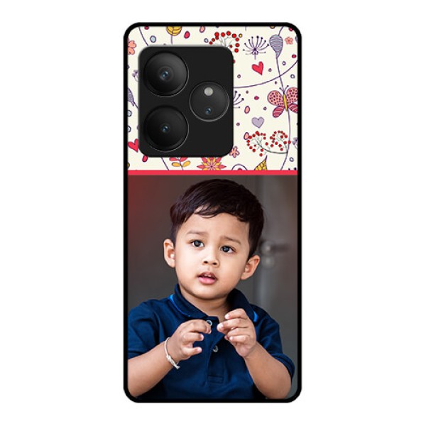 Realme GT 6 Custom Glass Phone CasePremium Floral Design