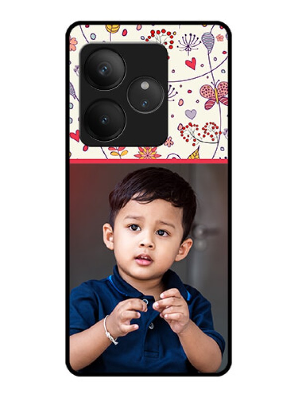 Custom Realme GT 6 Custom Glass Phone CasePremium Floral Design