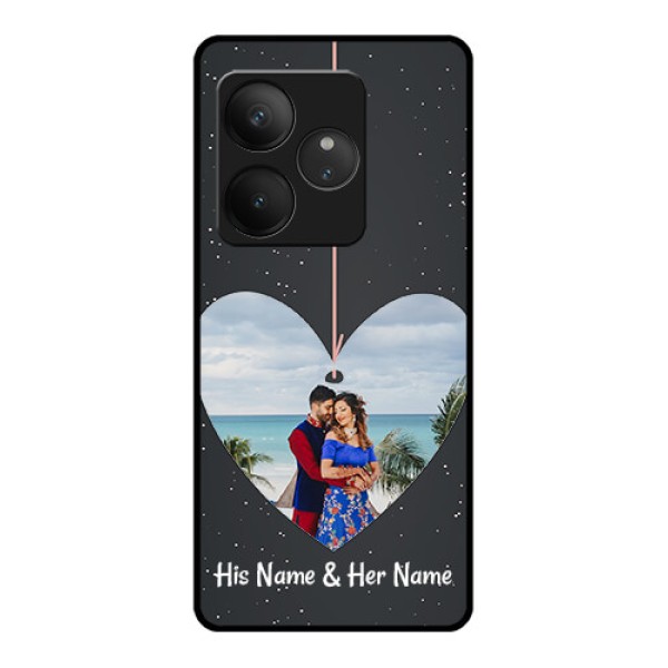 Realme GT 6 Custom Glass Phone CaseHanging Heart Design