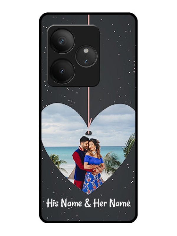 Custom Realme GT 6 Custom Glass Phone CaseHanging Heart Design