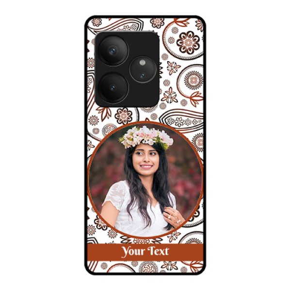 Realme GT 6 Custom Glass Phone CaseAbstract Flower Design