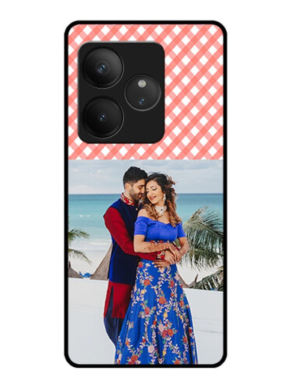 Custom Realme GT 6 Custom Glass Phone CasePink Pattern Design