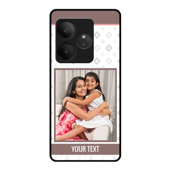 Realme GT 6 Custom Glass Phone CaseSimple Diamond Design Realme GT 6 Custom Glass Phone CaseSimple Diamond Design
