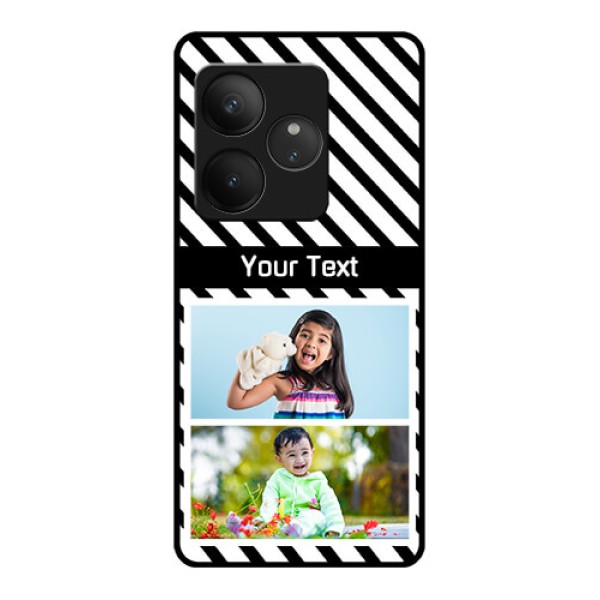 Realme GT 6 Custom Glass Phone CaseBlack And White Stripes Design Realme GT 6 Custom Glass Phone CaseBlack And White Stripes Design