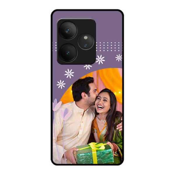 Realme GT 6 Custom Glass Phone CaseLavender Flowers Design Realme GT 6 Custom Glass Phone CaseLavender Flowers Design