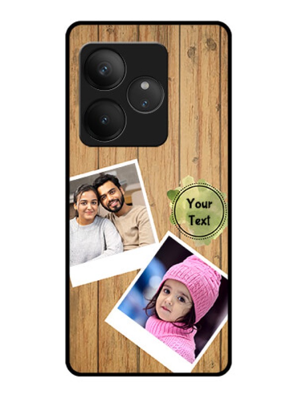 Custom Realme GT 6 Custom Glass Phone CaseWooden Texture Design
