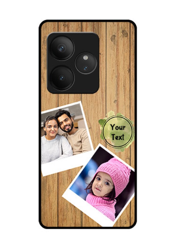 Realme GT 6 Custom Glass Phone CaseWooden Texture Design