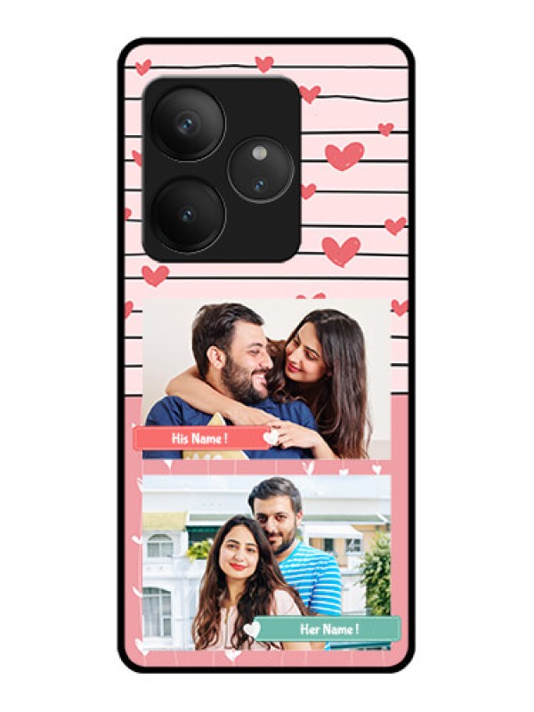 Custom Realme GT 6 Custom Glass Phone CasePhoto With Heart Design
