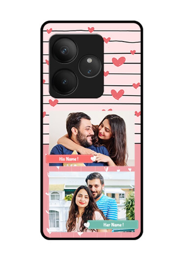 Realme GT 6 Custom Glass Phone CasePhoto With Heart Design