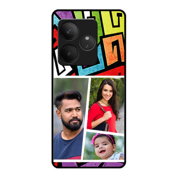 Realme GT 6 Custom Glass Phone CaseGraffiti Pattern Design