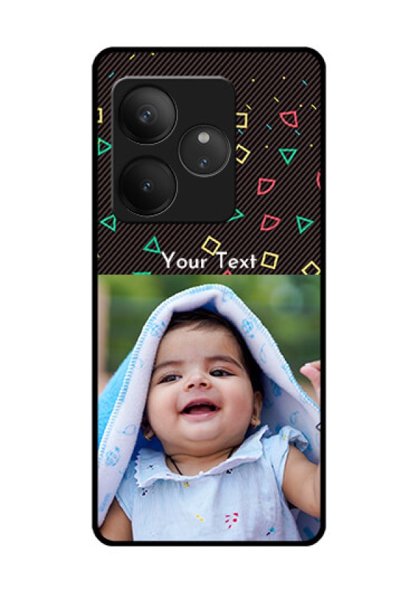 Realme GT 6 Custom Glass Phone CaseWith Confetti Birthday Design