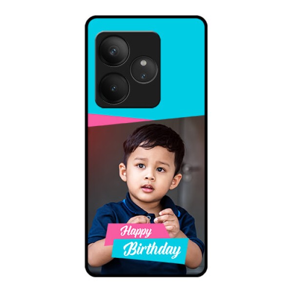 Realme GT 6 Custom Glass Phone CaseImage Holder With 2 Color Design