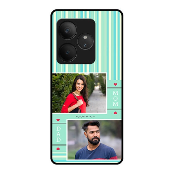 Realme GT 6 Custom Glass Phone CaseMom and Dad Pic Design