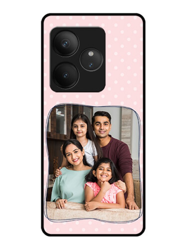 Custom Realme GT 6 Custom Glass Phone CaseFamily With Dots Design