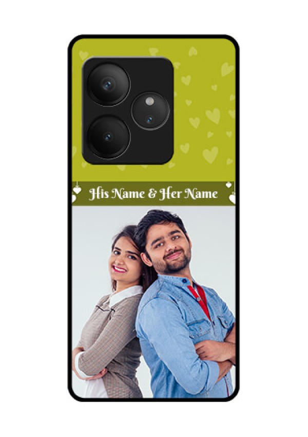 Realme GT 6 Custom Glass Phone CaseYou and Me Heart Design