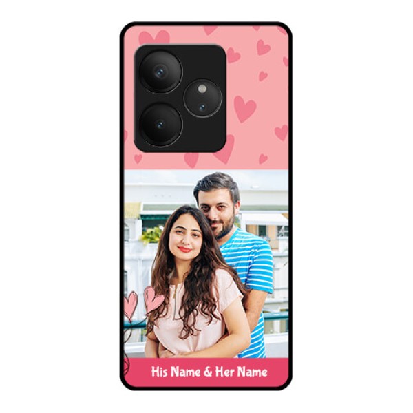 Realme GT 6 Custom Glass Phone CaseLove Design Peach Color Realme GT 6 Custom Glass Phone CaseLove Design Peach Color