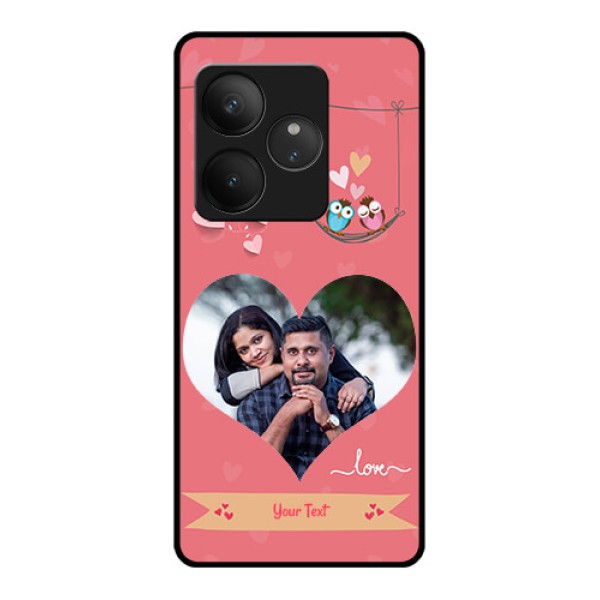 Realme GT 6 Custom Glass Phone CasePeach Color Love Design Realme GT 6 Custom Glass Phone CasePeach Color Love Design