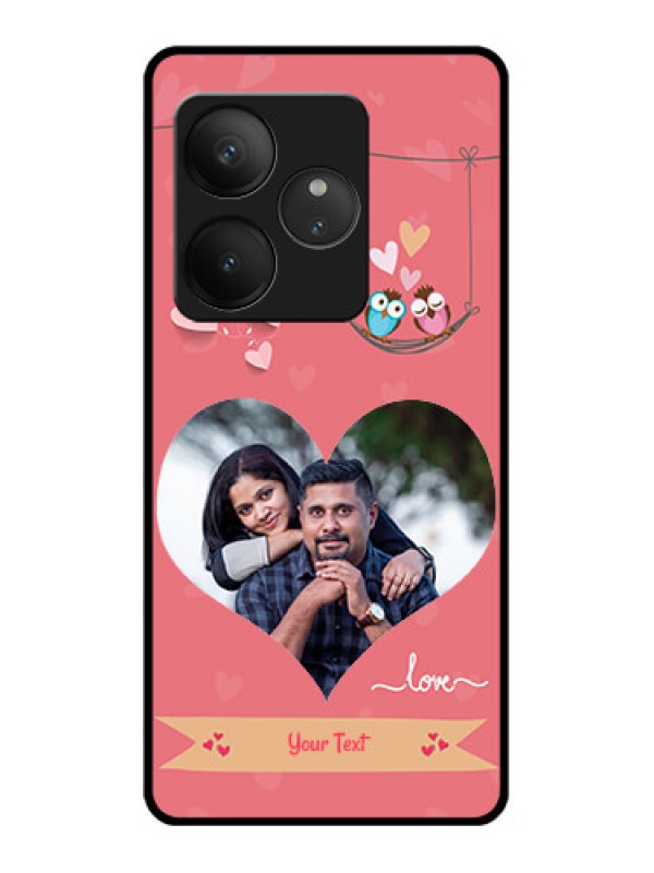 Custom Realme GT 6 Custom Glass Phone CasePeach Color Love Design