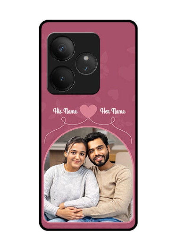 Realme GT 6 Custom Glass Phone CaseLove Floral Design