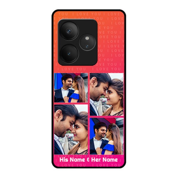 Realme GT 6 Custom Glass Phone CaseI Love You Pink Design