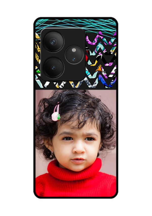 Realme GT 6 Custom Glass Phone CaseNeon Abstract Design