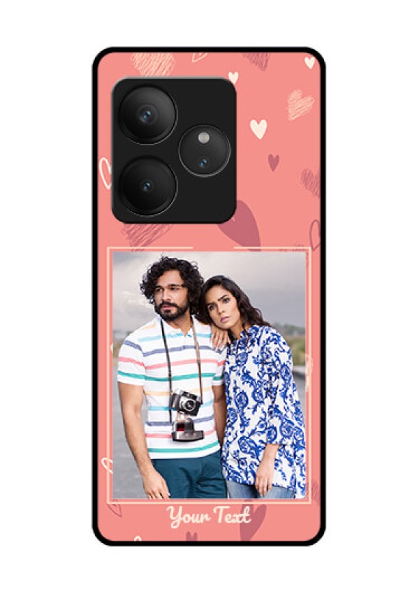 Realme GT 6 Custom Glass Phone CaseLove Doodle Art Design