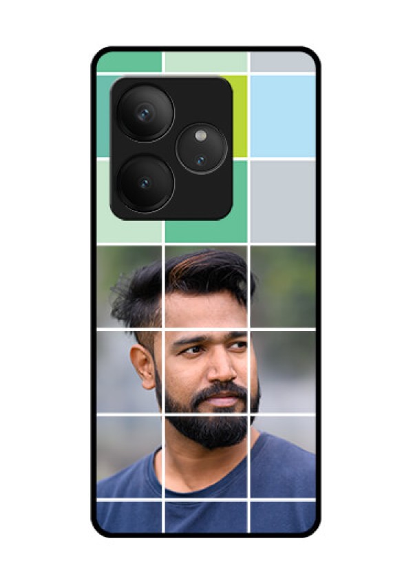 Realme GT 6 Custom Glass Phone CaseWith White Box Pattern