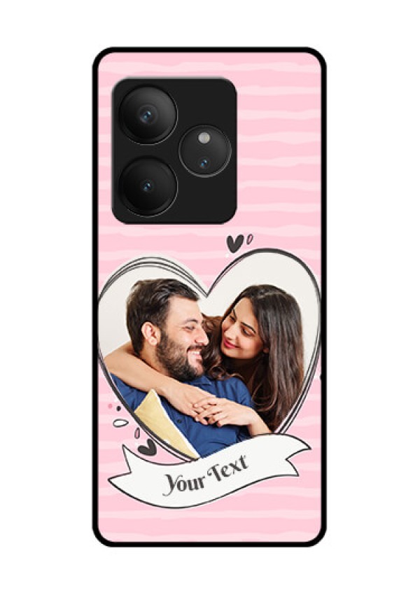 Realme GT 6 Custom Glass Phone CaseVintage Heart Design
