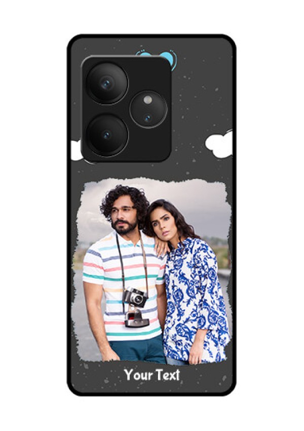 Realme GT 6 Custom Glass Phone CaseSplashes With Love Doodles Design