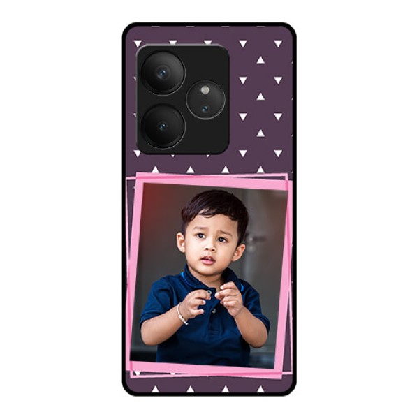 Realme GT 6 Custom Glass Phone CaseTriangle Pattern Dotted Design Realme GT 6 Custom Glass Phone CaseTriangle Pattern Dotted Design