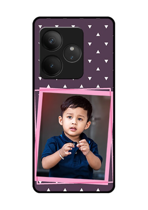 Realme GT 6 Custom Glass Phone CaseTriangle Pattern Dotted Design