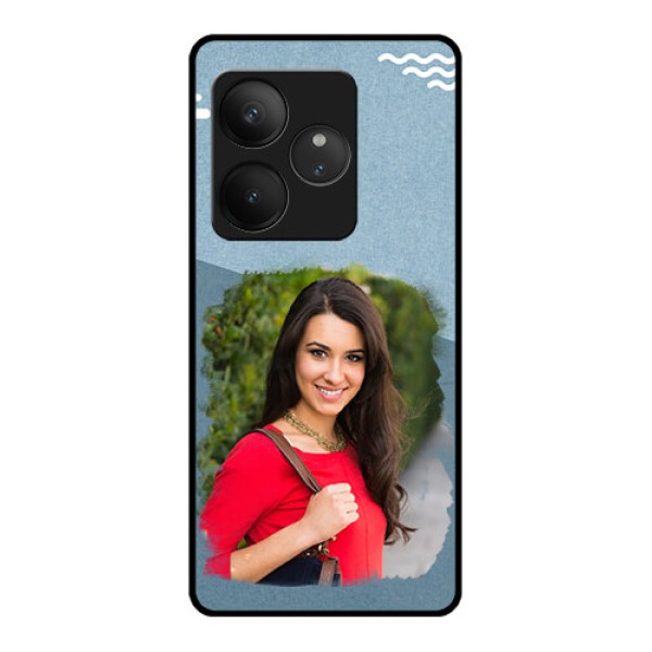 Realme GT 6 Custom Glass Phone CaseGrunge Line Art Design