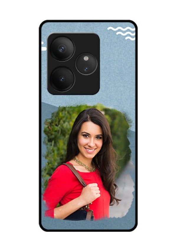 Realme GT 6 Custom Glass Phone CaseGrunge Line Art Design
