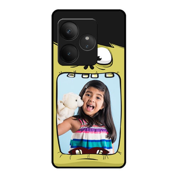 Realme GT 6 Custom Glass Phone CaseCartoon Monster Back Case Design Realme GT 6 Custom Glass Phone CaseCartoon Monster Back Case Design