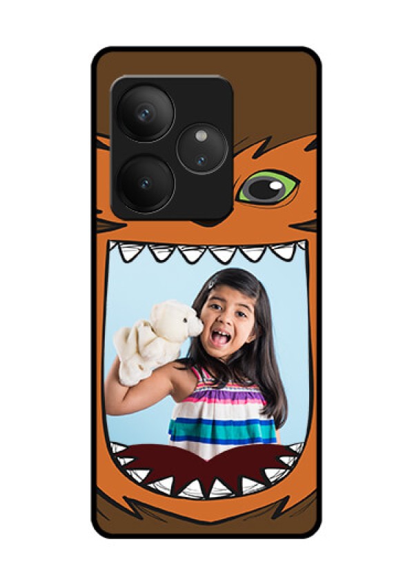 Realme GT 6 Custom Glass Phone CaseOwl Monster Back Case Design