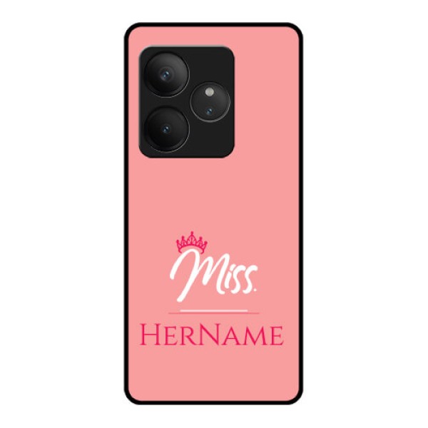 Realme GT 6 Custom Glass Phone CaseMrs With Name Design