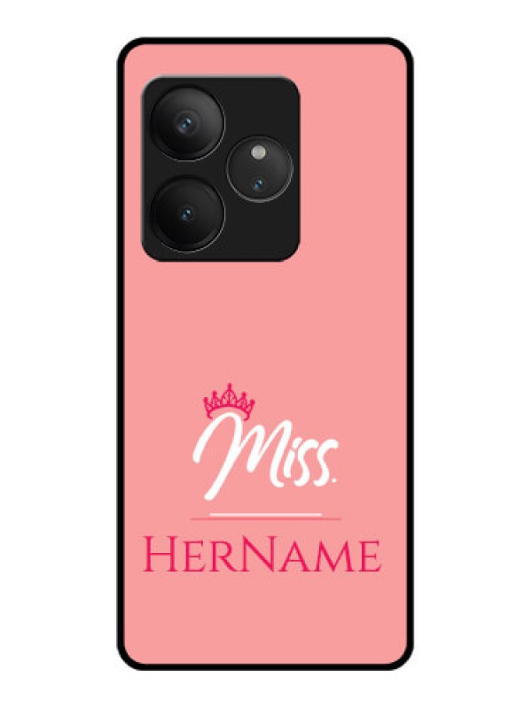 Custom Realme GT 6 Custom Glass Phone CaseMrs With Name Design