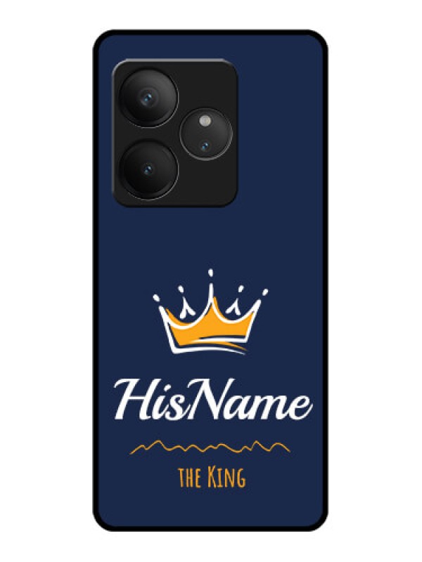 Custom Realme GT 6 Custom Glass Phone CaseKing With Name Design