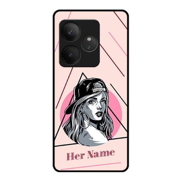Realme GT 6 Custom Glass Phone CaseRockstar Girl Design