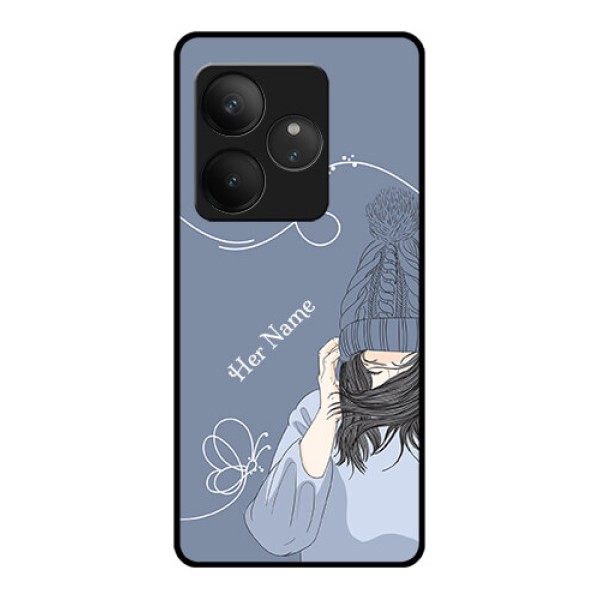 Realme GT 6 Custom Glass Phone CaseGirl In Winter Outfit Design Realme GT 6 Custom Glass Phone CaseGirl In Winter Outfit Design