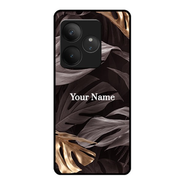 Realme GT 6 Custom Glass Phone CaseWild Leaves Digital Paint Design Realme GT 6 Custom Glass Phone CaseWild Leaves Digital Paint Design
