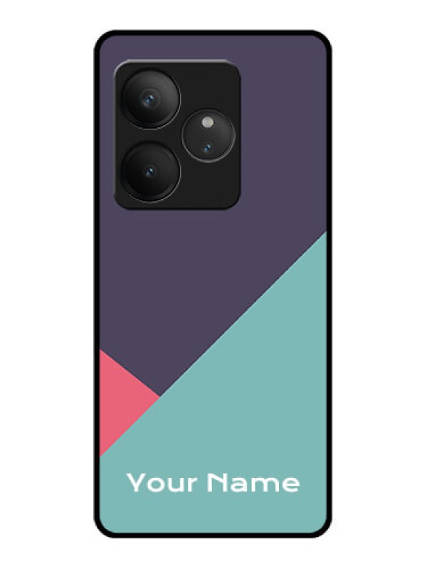 Custom Realme GT 6 Custom Glass Phone CaseTri Color Abstract Design