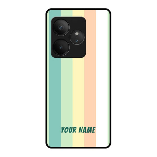 Realme GT 6 Custom Glass Phone CaseMulti - Colour Stripes Design Realme GT 6 Custom Glass Phone CaseMulti - Colour Stripes Design