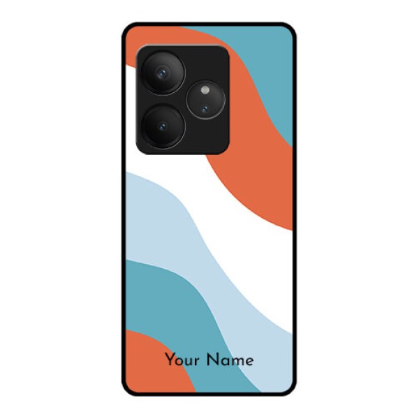 Realme GT 6 Custom Glass Phone CaseColoured Waves Design