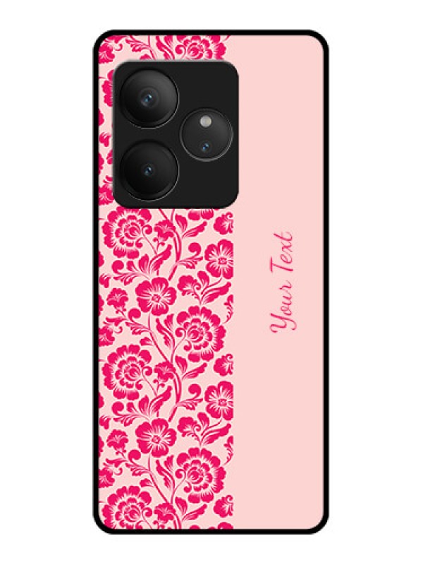 Custom Realme GT 6 Custom Glass Phone CaseAttractive Floral Pattern Design