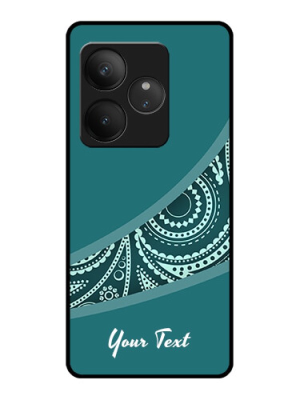 Custom Realme GT 6 Custom Glass Phone CaseSemi Visible Floral Design