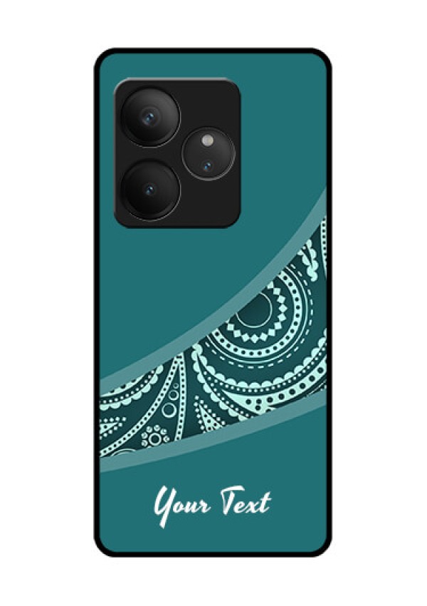Realme GT 6 Custom Glass Phone CaseSemi Visible Floral Design