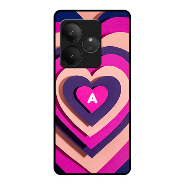 Realme GT 6 Custom Glass Phone CaseCute Heart Pattern Design Realme GT 6 Custom Glass Phone CaseCute Heart Pattern Design