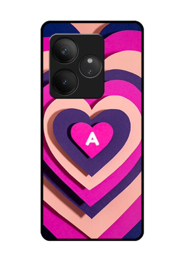 Realme GT 6 Custom Glass Phone CaseCute Heart Pattern Design