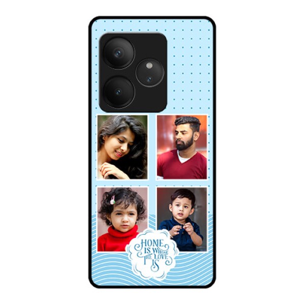 Realme GT 6 Custom Glass Phone CaseCute Love Quote With 4 Pic Upload Design Realme GT 6 Custom Glass Phone CaseCute Love Quote With 4 Pic Upload Design